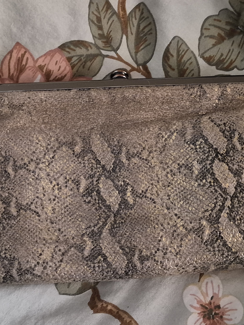 HOBO Snake-Print Lauren Wallet Clutch